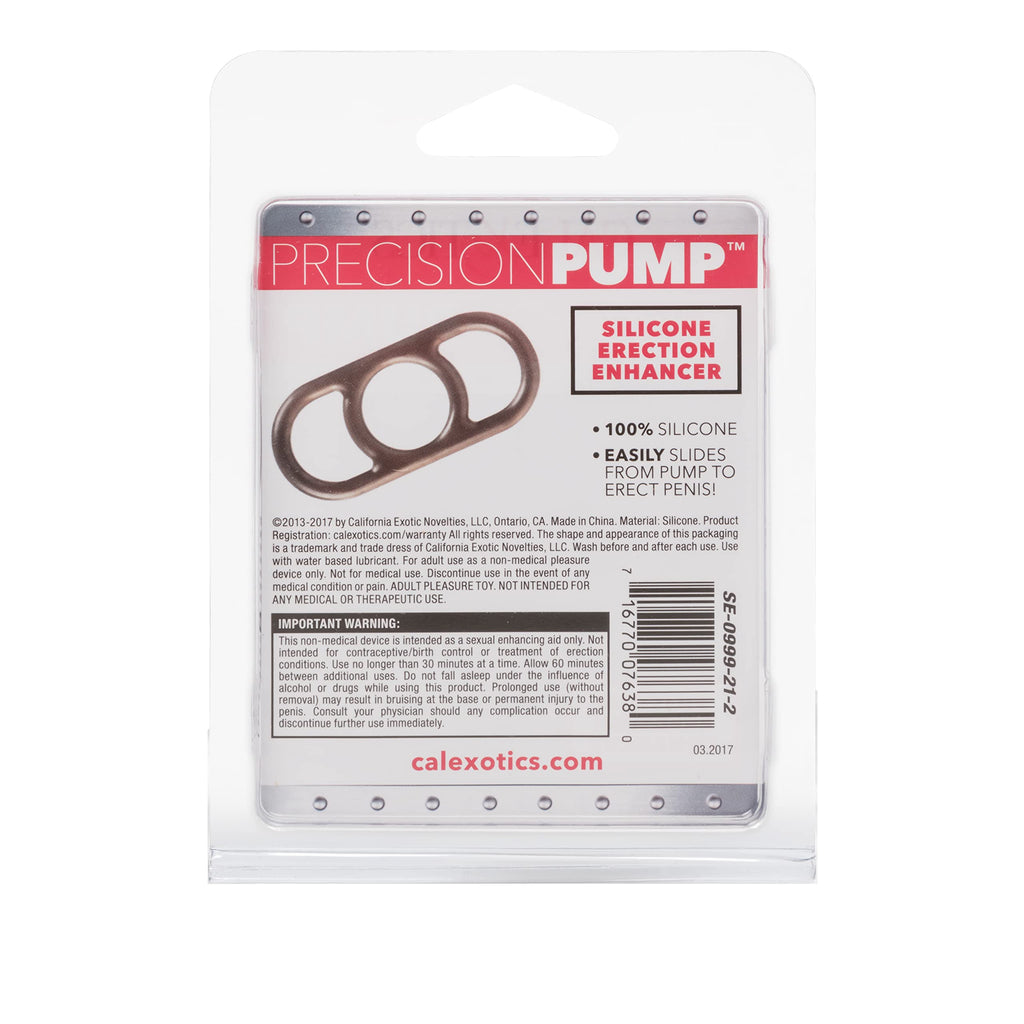 CalExotics Precision Pump Silicone Erection Ring with Handles - Gray