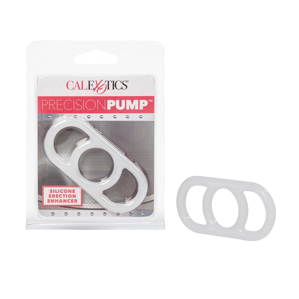 CalExotics Precision Pump Silicone Erection Ring with Handles, White