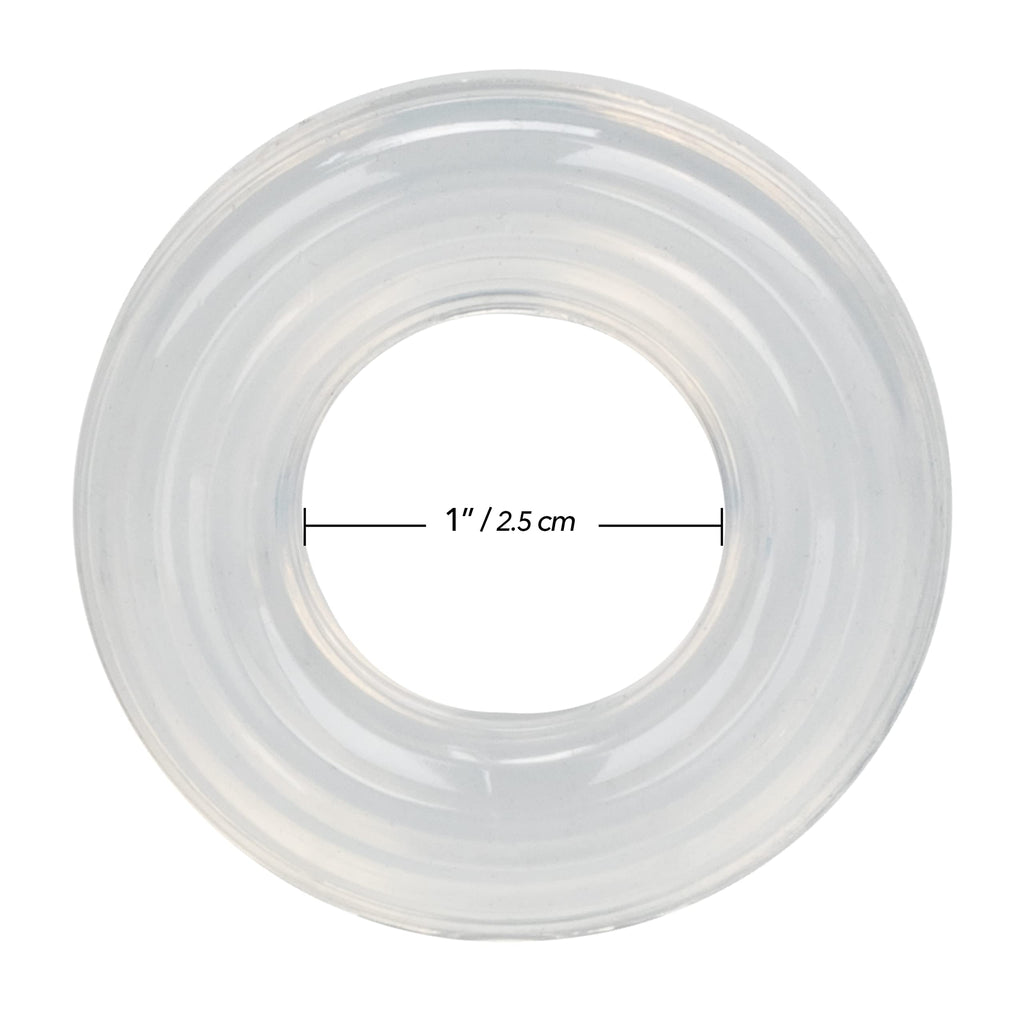CalExotics Premium Silicone Ring – Clear, Ultra-Stretchy, 1-Inch Inner Diameter