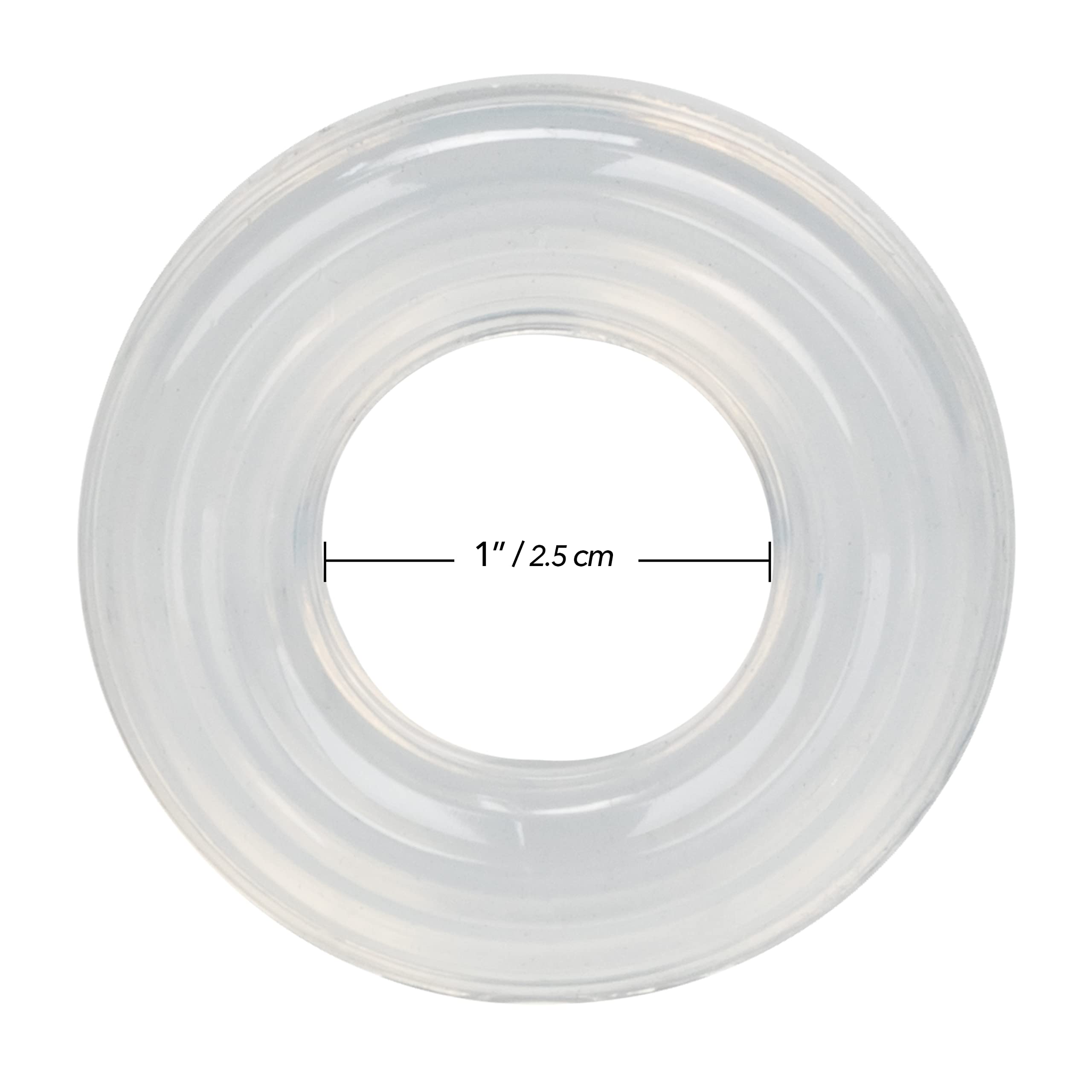 CalExotics Premium Silicone Ring – Clear, Ultra-Stretchy, 1-Inch Inner Diameter