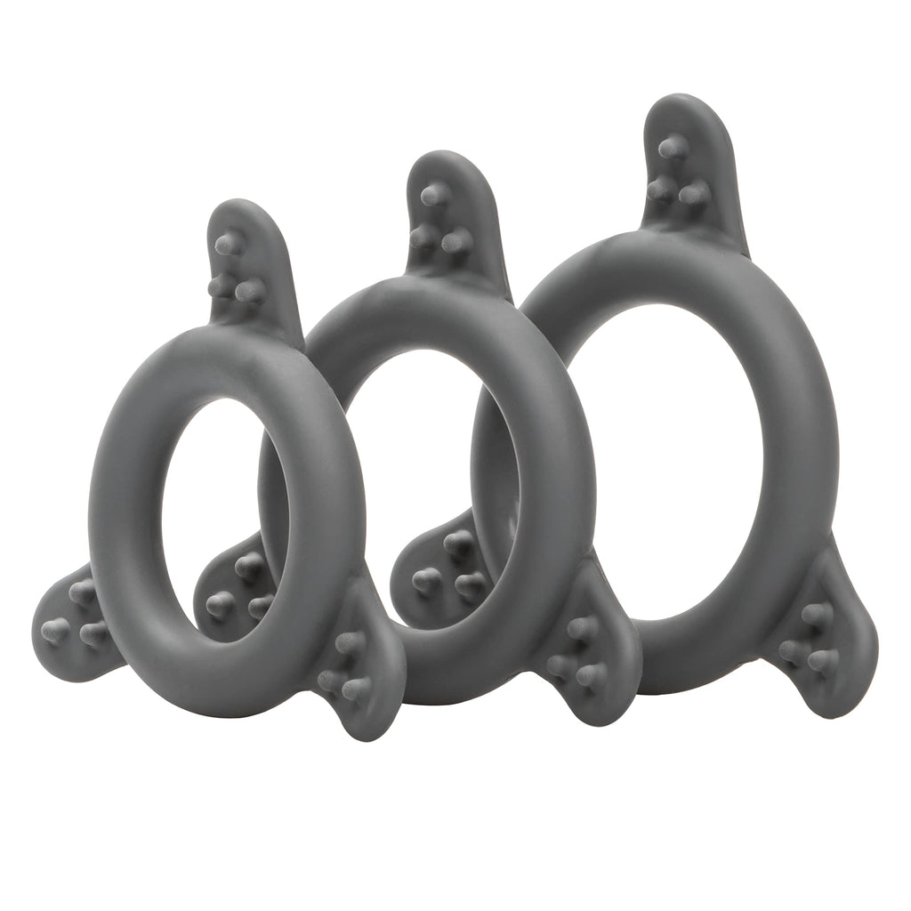 CalExotics Pro Series Silicone Cock Ring Set – 3 Rings in Black (43062)