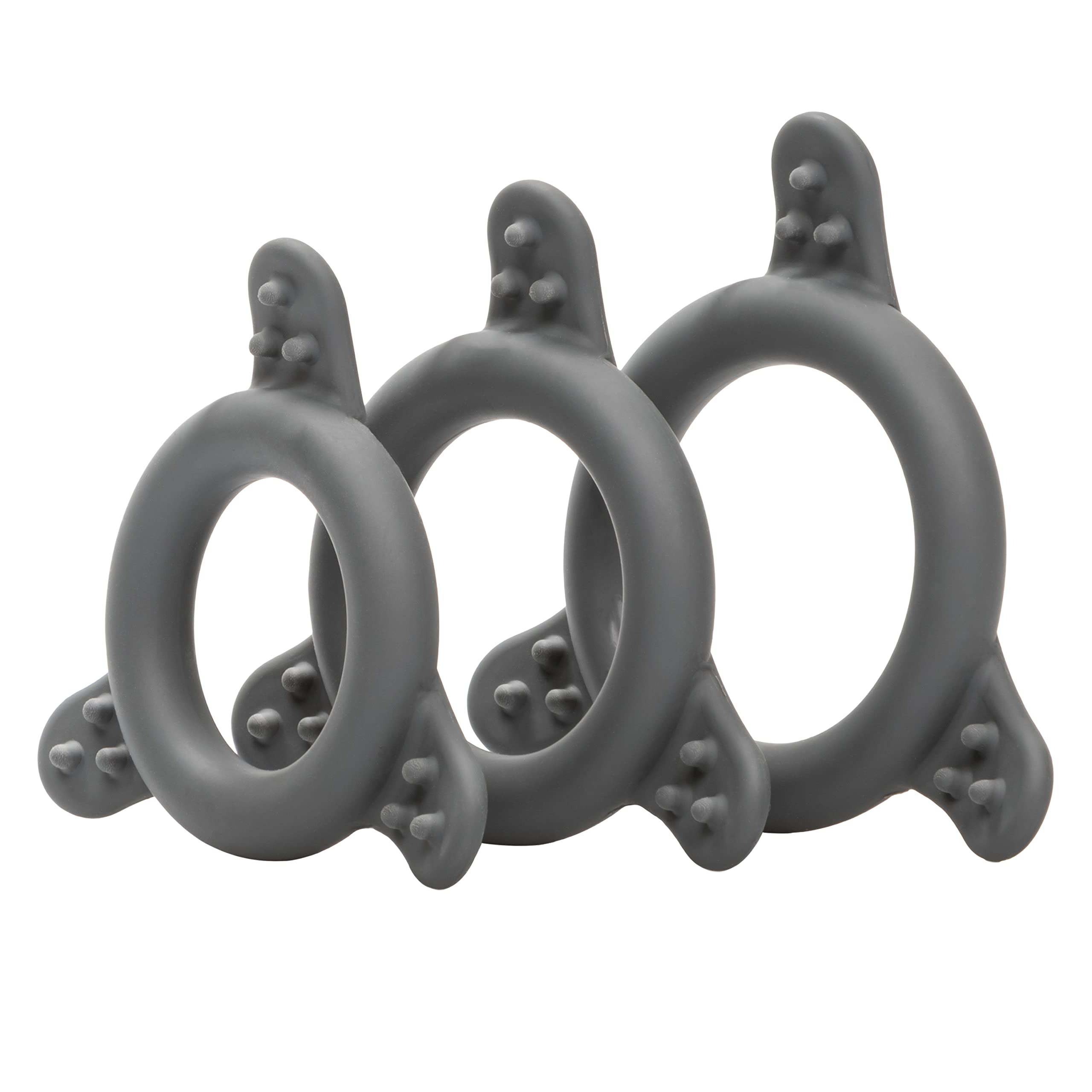 CalExotics Pro Series Silicone Cock Ring Set – 3 Rings in Black (43062)