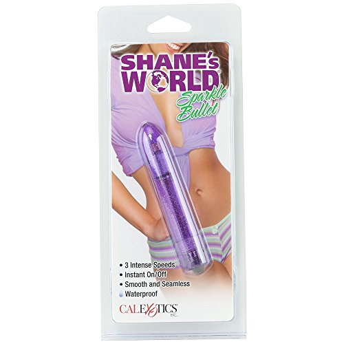 CalExotics Shanes World Sparkle Bullet Purple Vibrator – Waterproof ABS Bullet