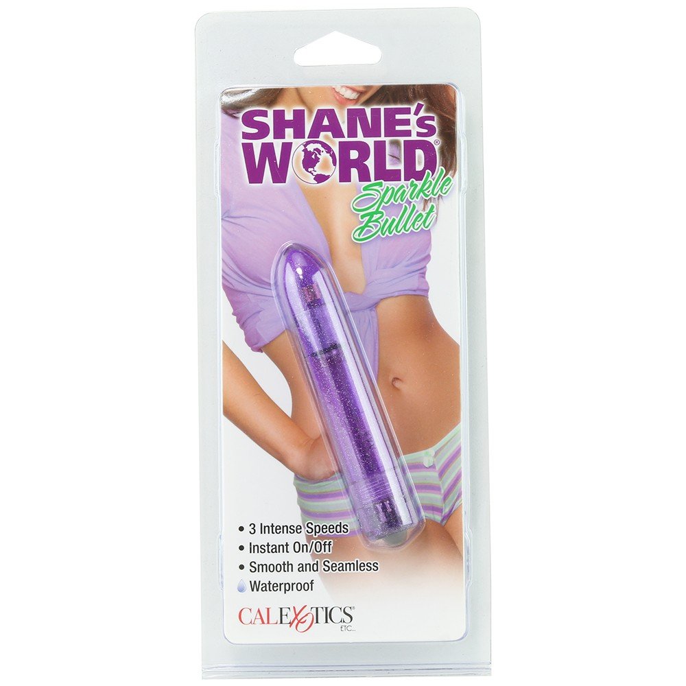 CalExotics Shanes World Sparkle Bullet Purple Vibrator – Waterproof ABS Bullet