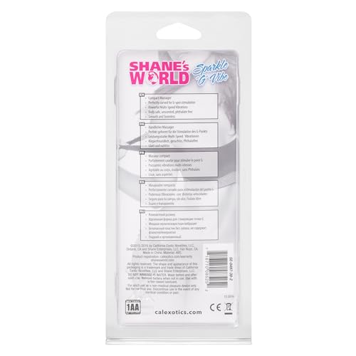 CalExotics Shane's World Sparkle G Vibes Pink: Glitter ABS G-Spot Massager