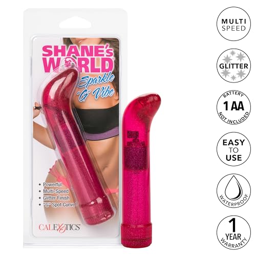CalExotics Shane's World Sparkle G Vibes Pink: Glitter ABS G-Spot Massager