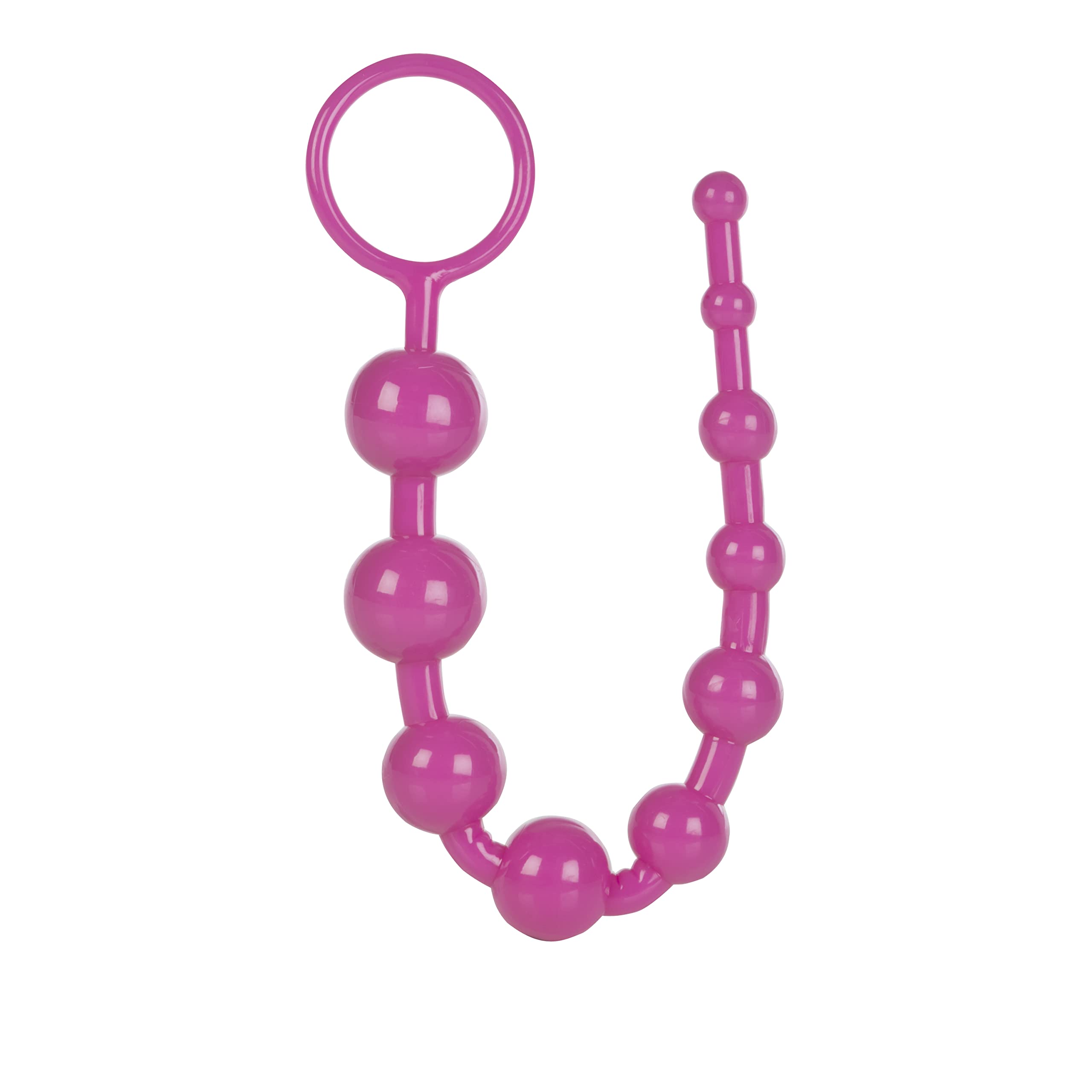 CalExotics Shane’s World Starter Anal Pleasure Beads - Pink, Waterproof Graduated Beads with Retrieval Ring