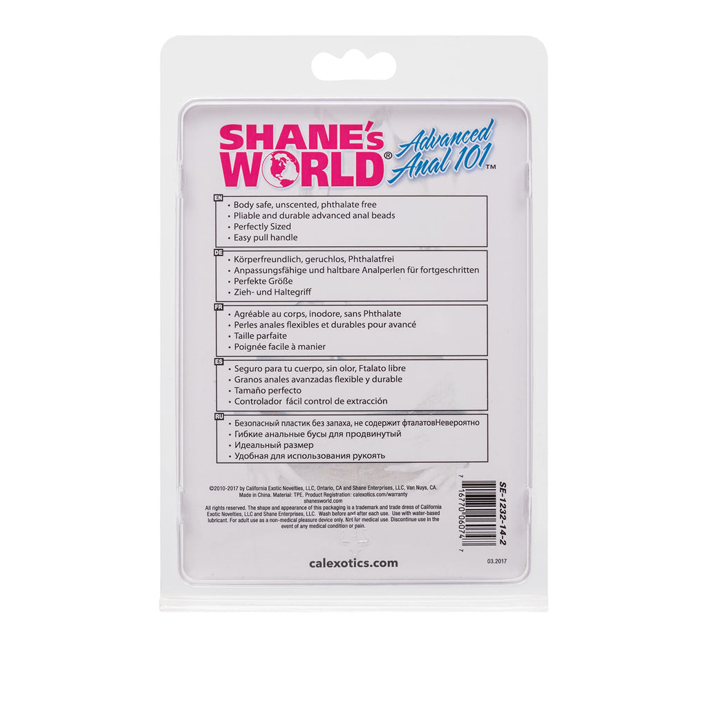 CalExotics Shane’s World Starter Anal Pleasure Beads - Pink, Waterproof Graduated Beads with Retrieval Ring
