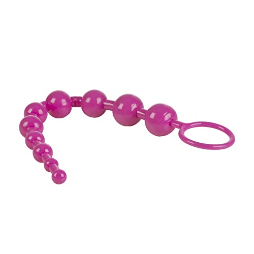 CalExotics Shane’s World Starter Anal Pleasure Beads - Pink, Waterproof Graduated Beads with Retrieval Ring