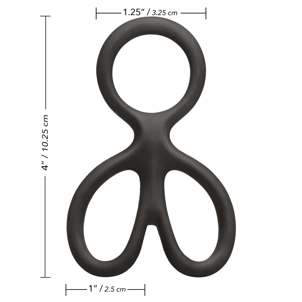 CalExotics Silicone Ball Spreader – Black, Stretchy & Supportive