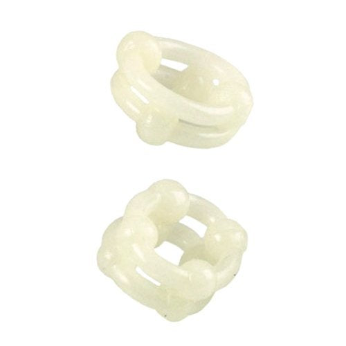 CalExotics Silicone Island Rings Double Stacker – Glow-in-the-Dark Enhancer Rings for Couples