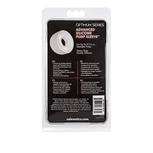 CalExotics Silicone Pump Sleeve – 3 Inch Comfort Ring for Male Penis Pumps – Clear