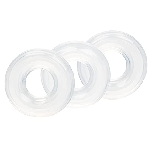 CalExotics Silicone Stacker Rings (Set of 3) – Clear, Adjustable Depth Control