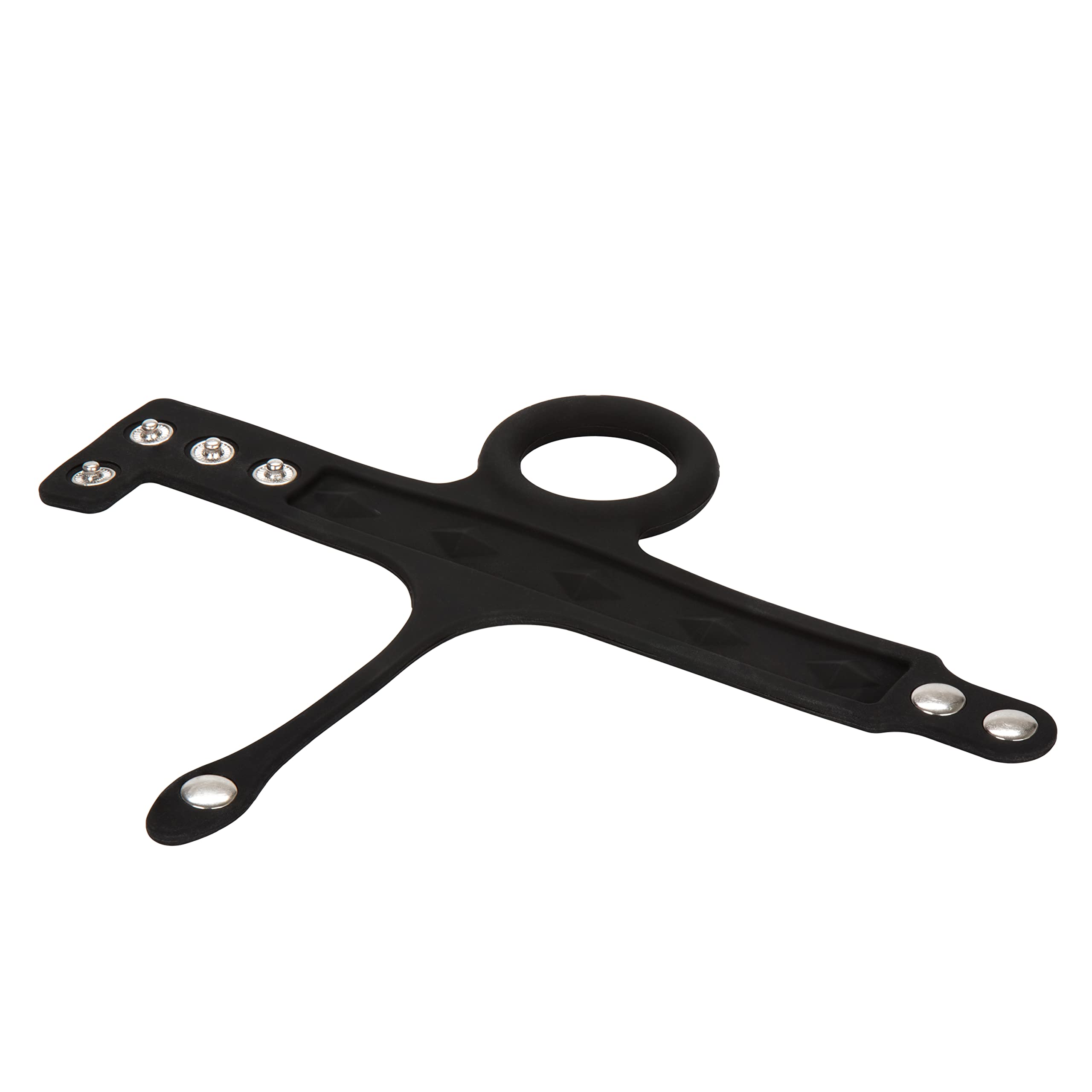 CalExotics Silicone Tri Snap Ball Spreader – Adjustable Cock & Ball Ring, Black