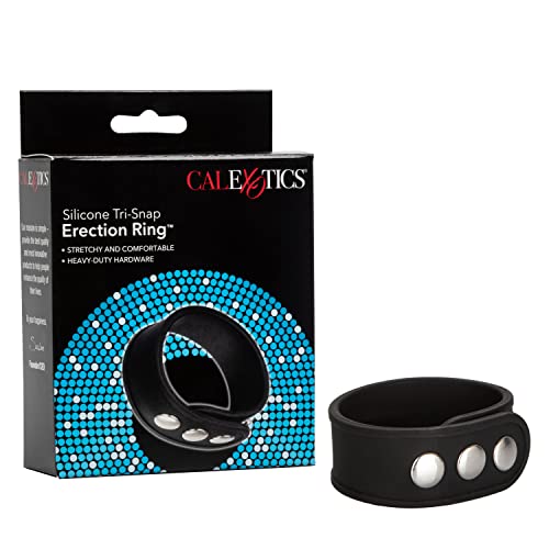 CalExotics Silicone Tri Snap Erection Ring – Black, Adjustable & Durable