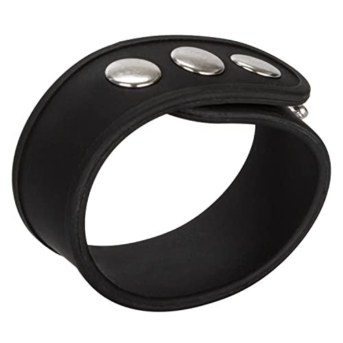 CalExotics Silicone Tri Snap Erection Ring – Black, Adjustable & Durable