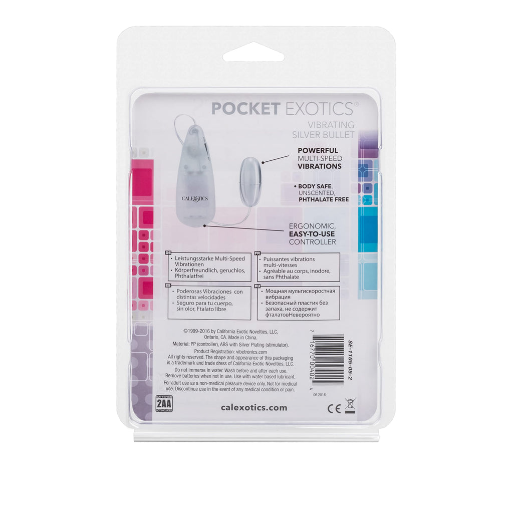 CalExotics Silver Bullet Vibrator: Compact Multi-Speed Bullet for Targeted Stimulation