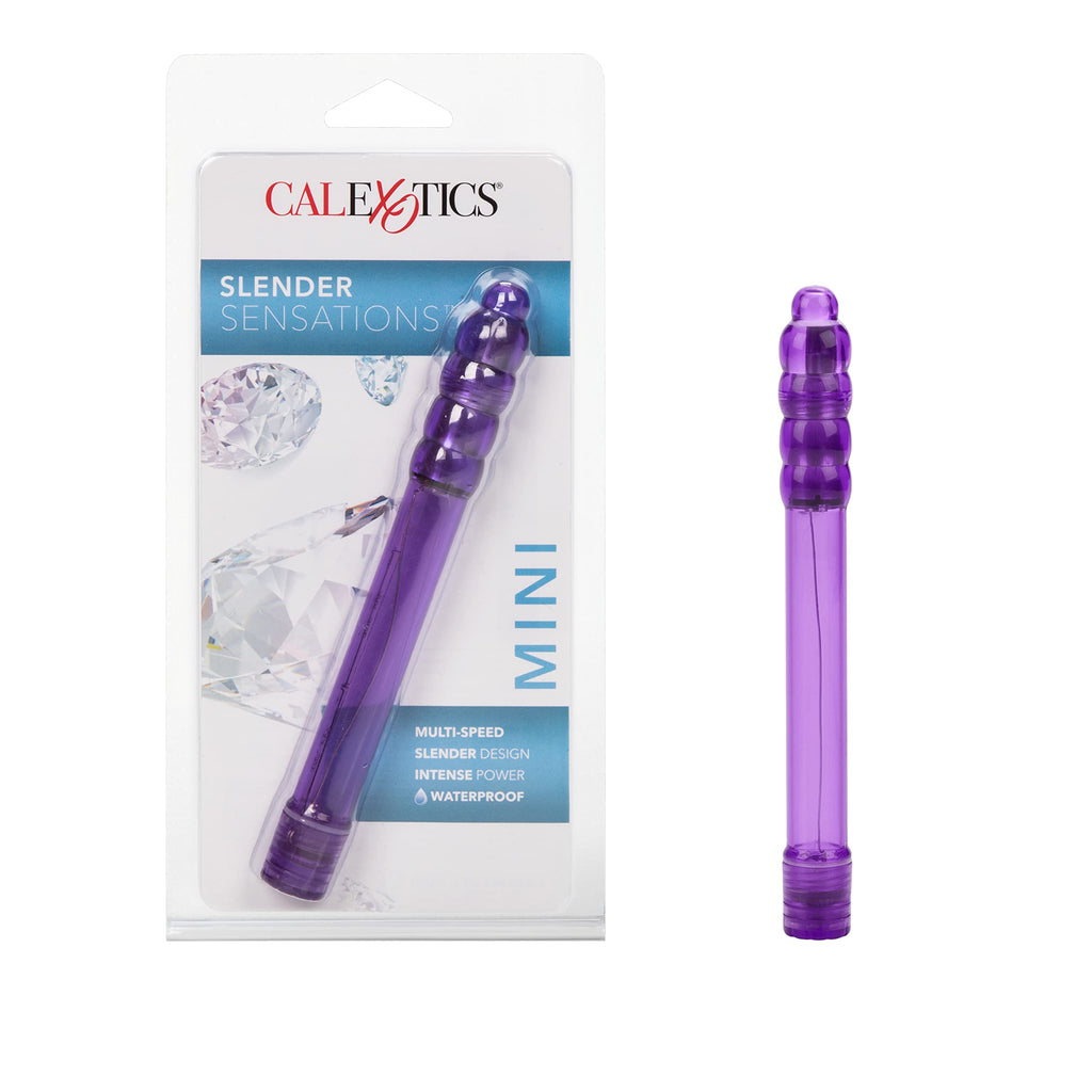 CalExotics Slender Sensations Vibrator – Ultra-Thin, Waterproof, Multi-Speed in Purple