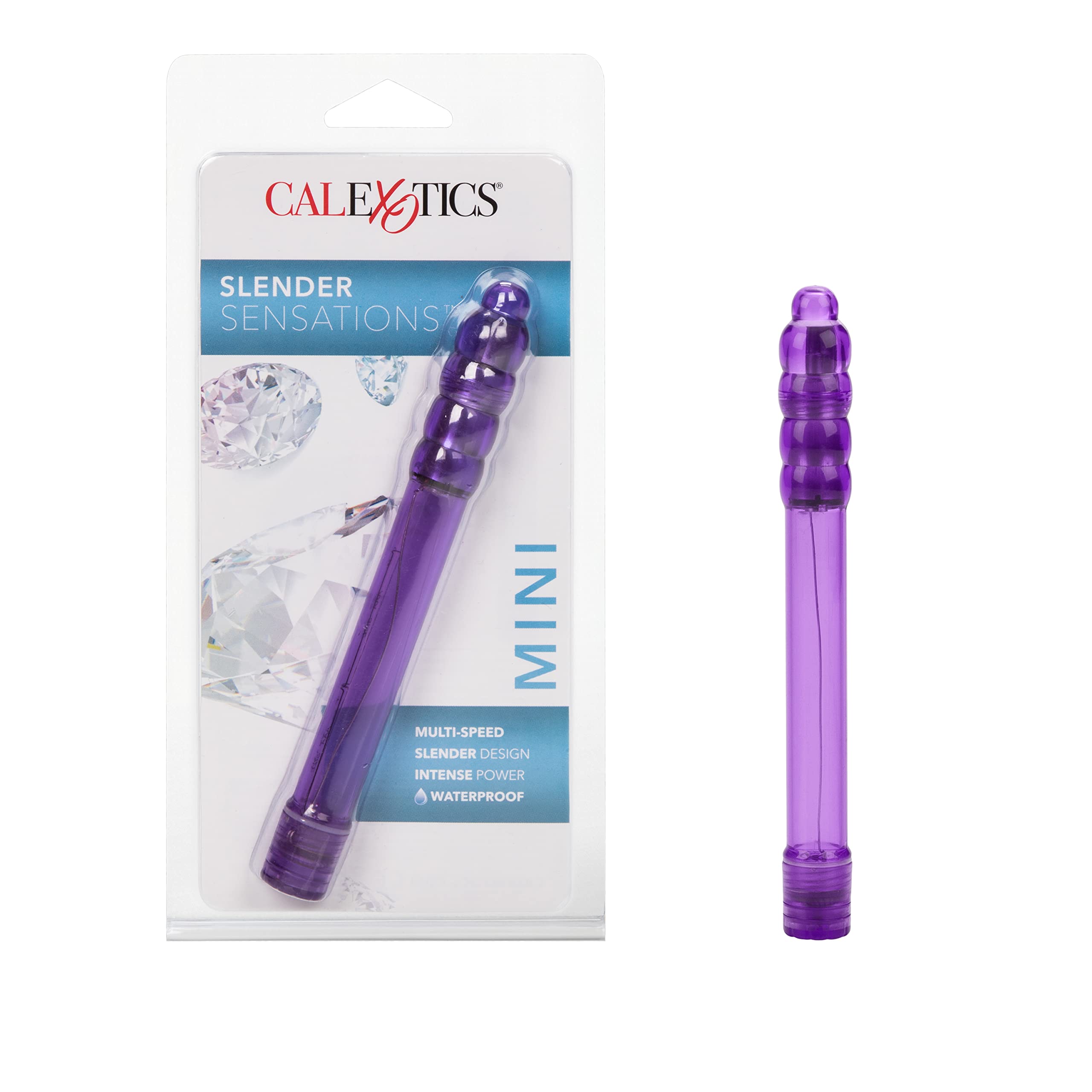 CalExotics Slender Sensations Vibrator – Ultra-Thin, Waterproof, Multi-Speed in Purple