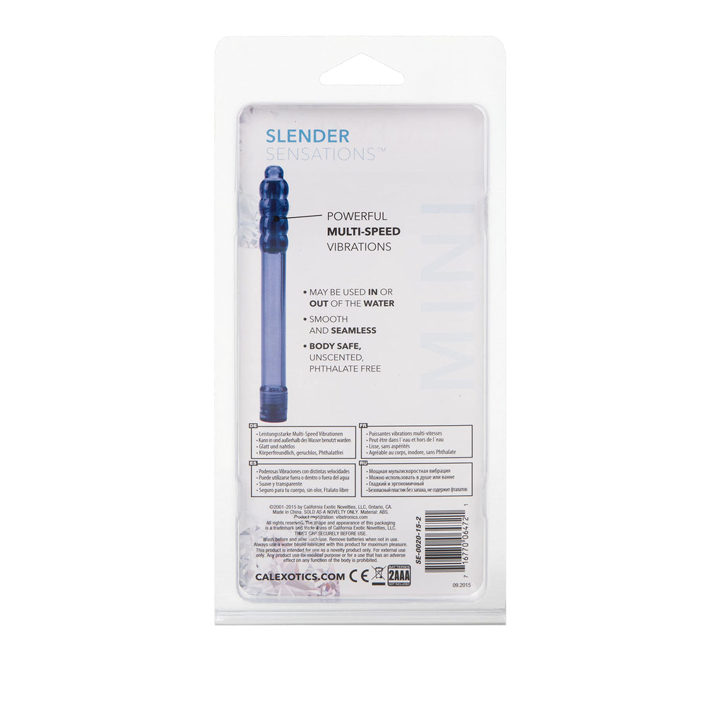 CalExotics Slender Sensations Vibrator – Ultra-Thin, Waterproof, Multi-Speed in Purple