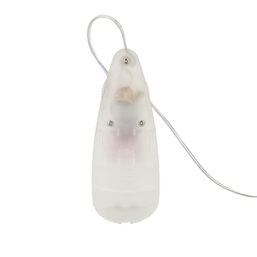 CalExotics Slim Teardrop Bullet Vibrator - Silver, ABS Plastic, Multi-Speed with Easy Slide Dial