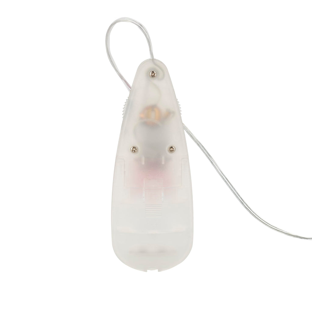 CalExotics Slim Teardrop Bullet Vibrator - Silver, ABS Plastic, Multi-Speed with Easy Slide Dial