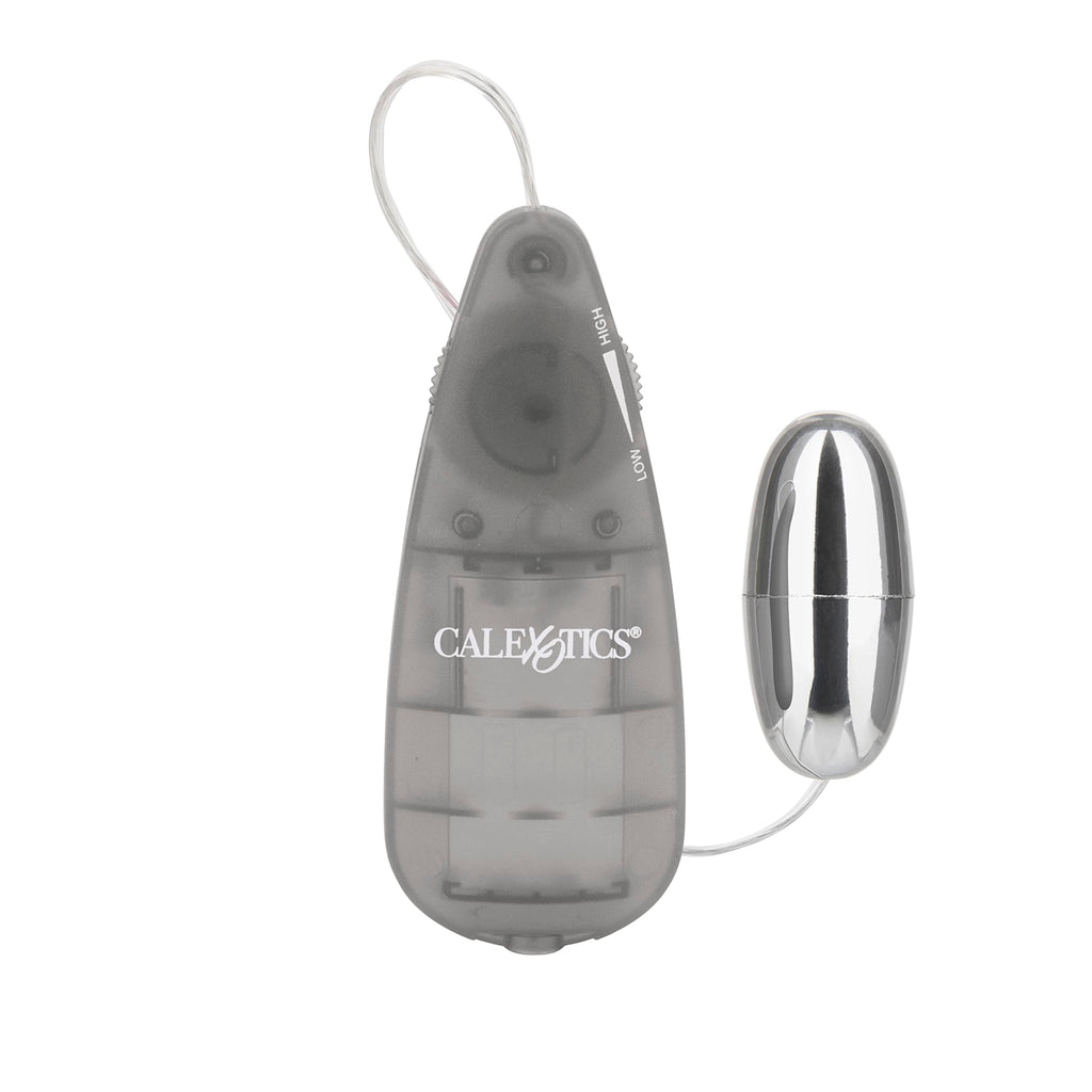 CalExotics Slim Teardrop Bullet Vibrator - Smoke, Multi-Speed Slide Dial Control