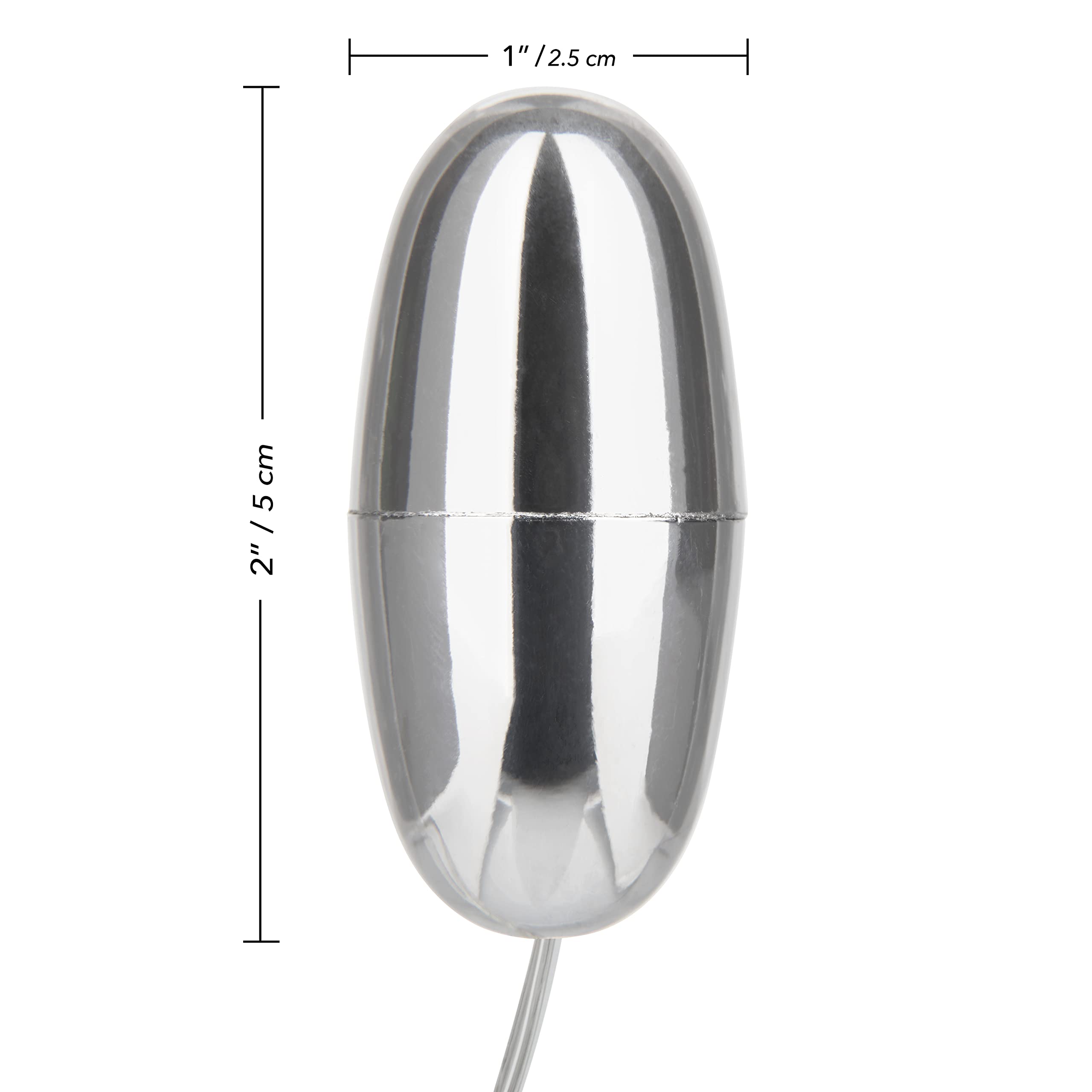 CalExotics Slim Teardrop Bullet Vibrator - Smoke, Multi-Speed Slide Dial Control