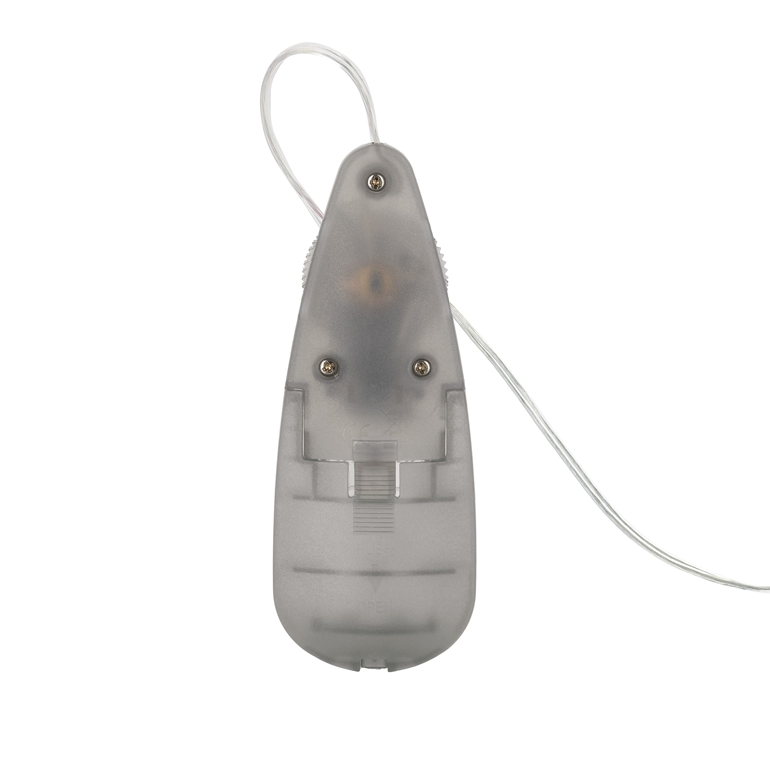CalExotics Slim Teardrop Bullet Vibrator - Smoke, Multi-Speed Slide Dial Control