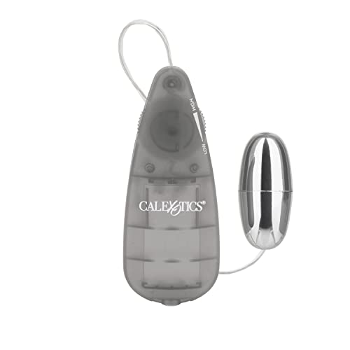 CalExotics Slim Teardrop Bullet Vibrator - Smoke, Multi-Speed Slide Dial Control