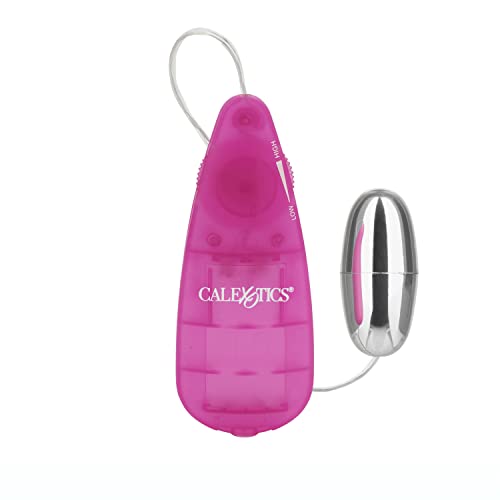 CalExotics Slim Teardrop Bullet Vibrator – Pink ABS, Multi-Speed Slider