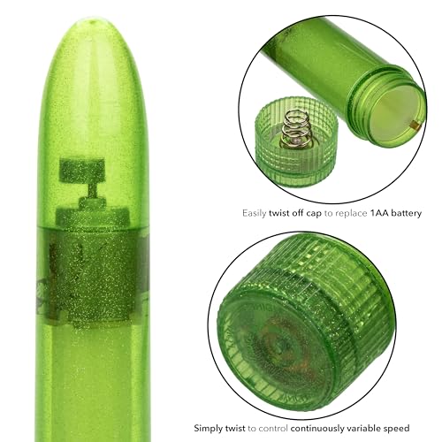 CalExotics Sparkle Vibe – Green Glitter, Multi-Speed Waterproof Vibrator