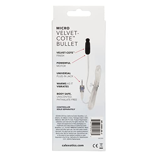 CalExotics Sterling Collection Velvet Micro Bullet Vibrator - 1 Inch