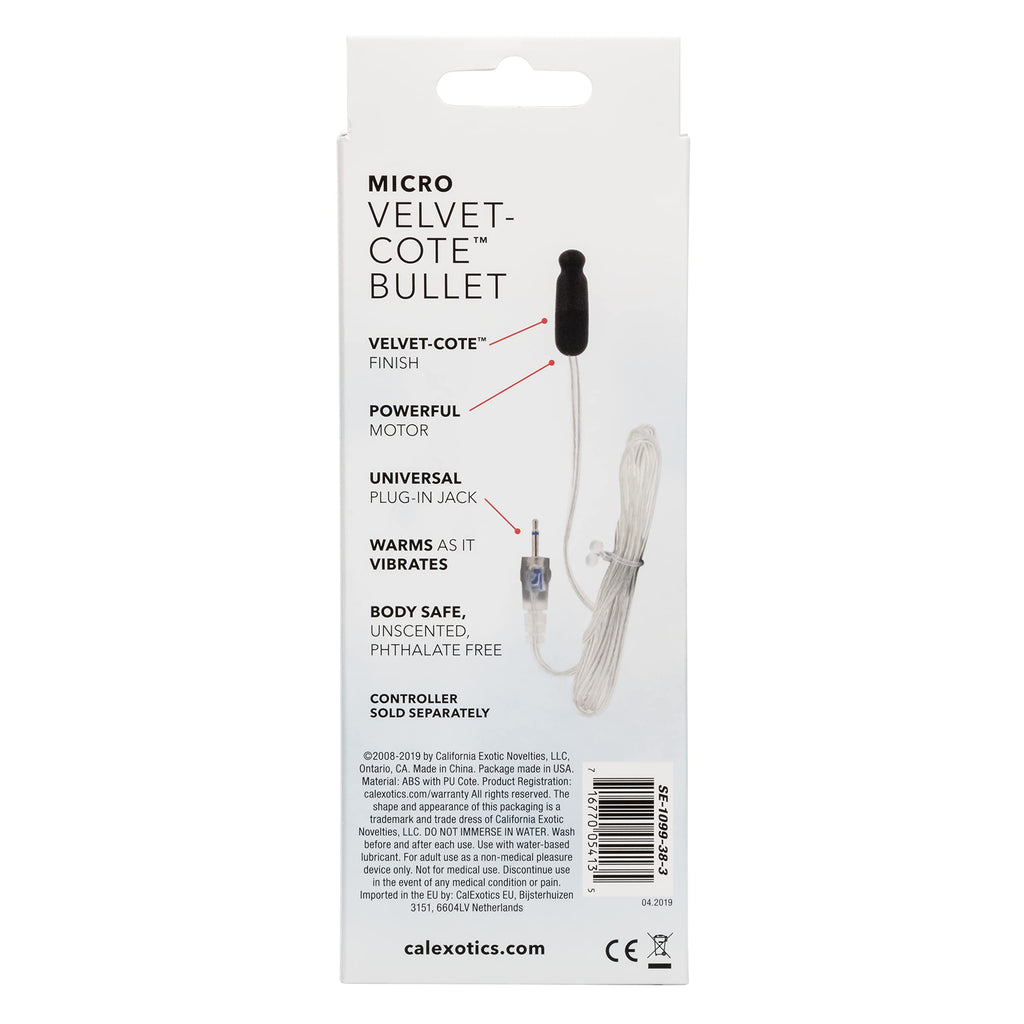 CalExotics Sterling Collection Velvet Micro Bullet Vibrator - 1 Inch