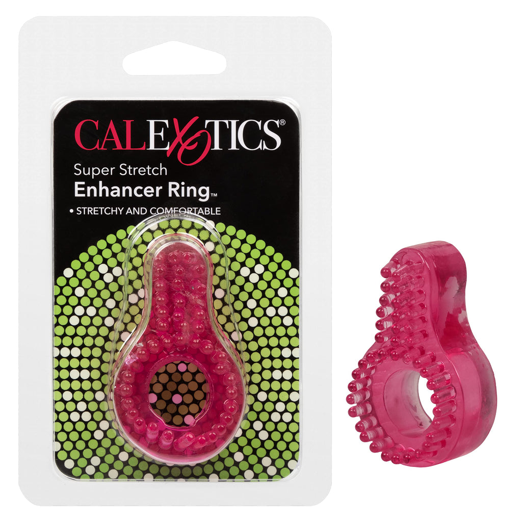 CalExotics Super Stretch Stimulator Sleeve – Noduled Pink Penis Ring with Ticklers