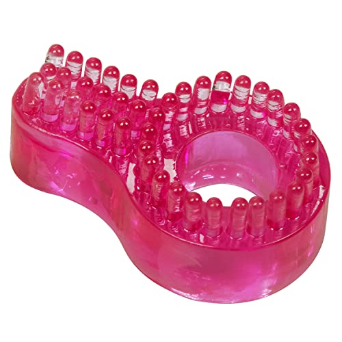 CalExotics Super Stretch Stimulator Sleeve – Noduled Pink Penis Ring with Ticklers