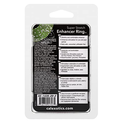 CalExotics Super Stretch Stimulator Sleeve – Noduled Pink Penis Ring with Ticklers