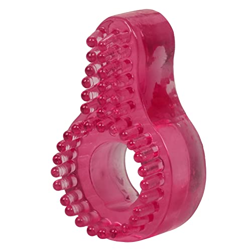 CalExotics Super Stretch Stimulator Sleeve – Noduled Pink Penis Ring with Ticklers