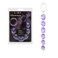 CalExotics Swirl Pleasure Beads – Purple Graduated Flexible Beads with Retrieval Ring