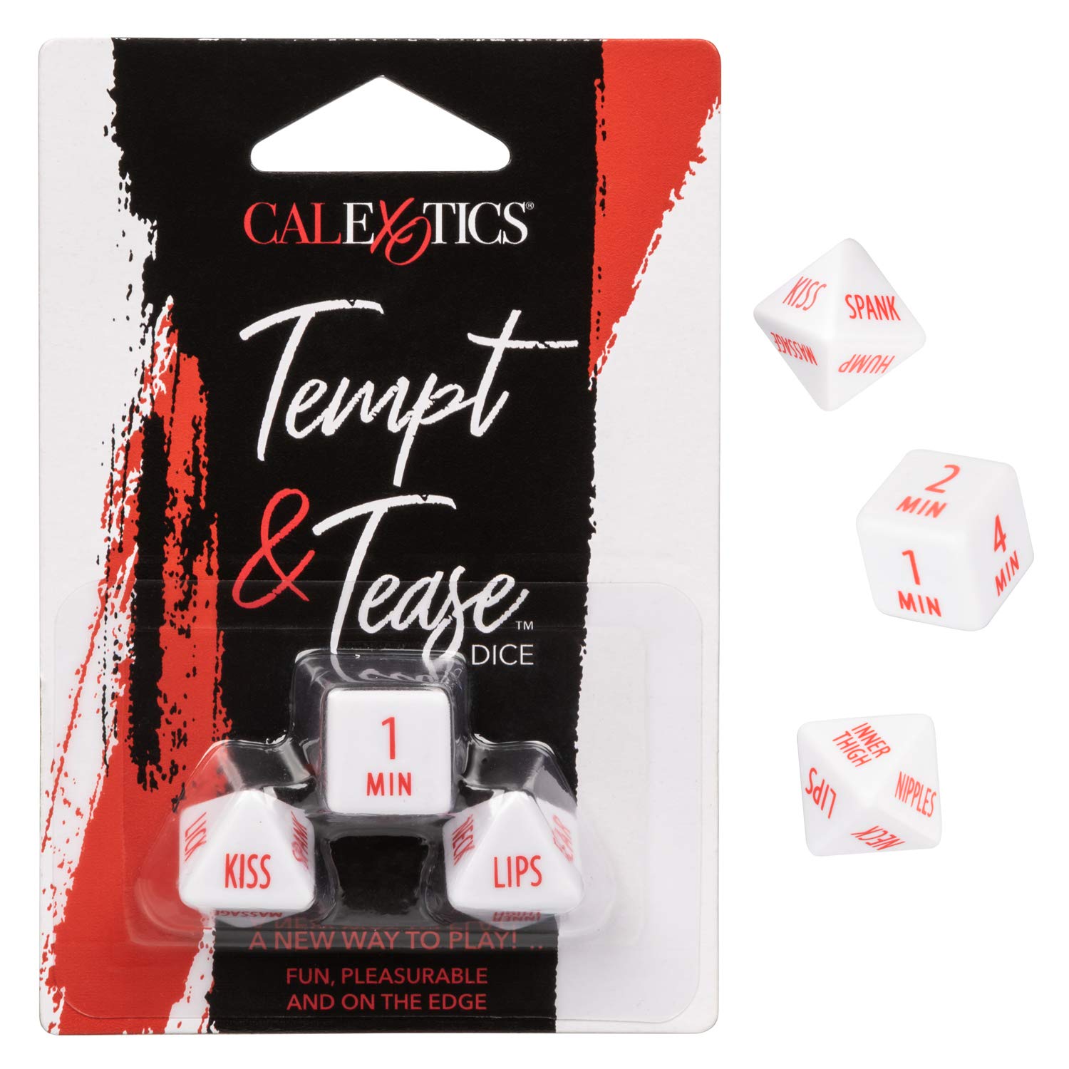 CalExotics Tempt & Tease Dice – 3-Dice Set for Playful Intimacy