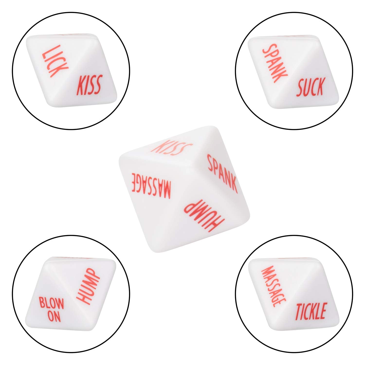 CalExotics Tempt & Tease Dice – 3-Dice Set for Playful Intimacy