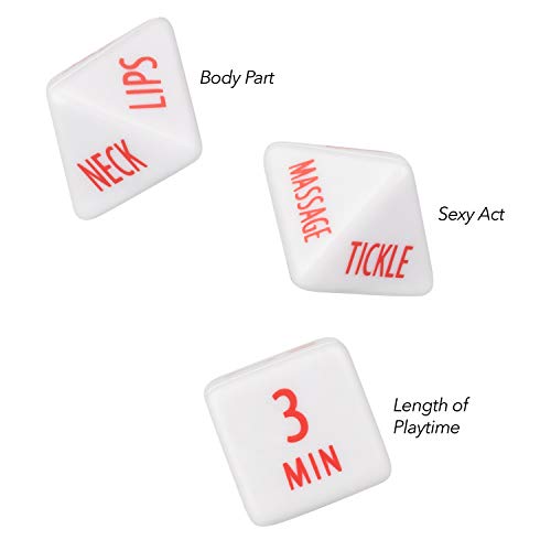 CalExotics Tempt & Tease Dice – 3-Dice Set for Playful Intimacy
