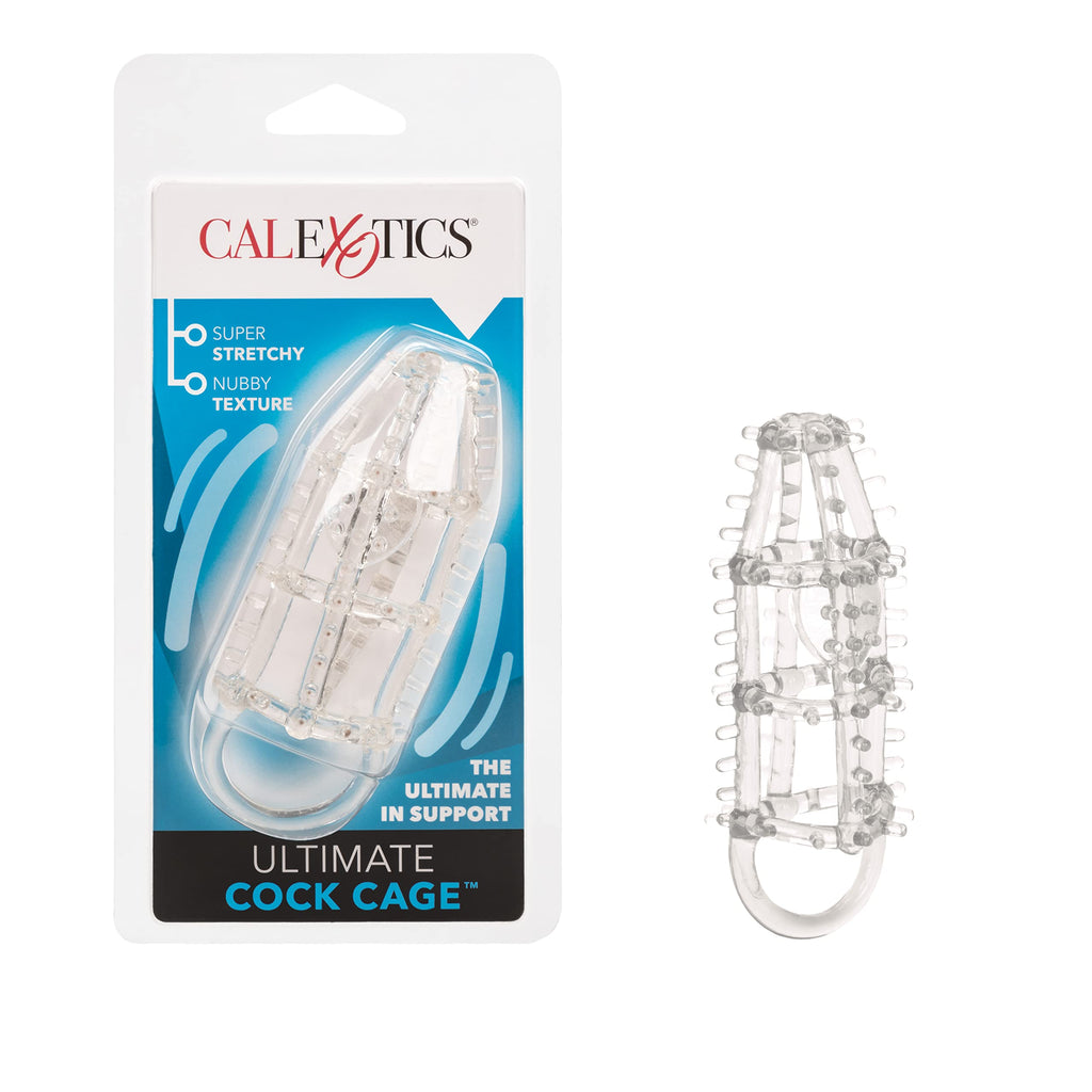 CalExotics Ultimate Cock Cage - Clear, Super-Stretchy with Scrotum Ring