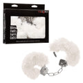 CalExotics Ultra Fluffy Furry Cuffs - White: Designer Metal Cuffs with Removable Fur