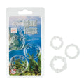 California Exotic Novelties Island 3 Clear Rings & Cherry Flavored Anal Ease Cream Set