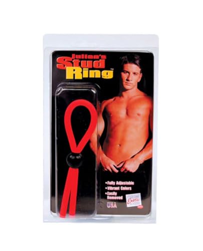 California Exotic Novelties Julians Stud Adjustable Ring – Clear Plastic Penis Ring for Custom Fit