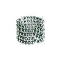 California Exotic Novelties Ultimate Stroker Beads – Phthalate-Free, Waterproof, with 5 Rows of Silver Pearl Beads