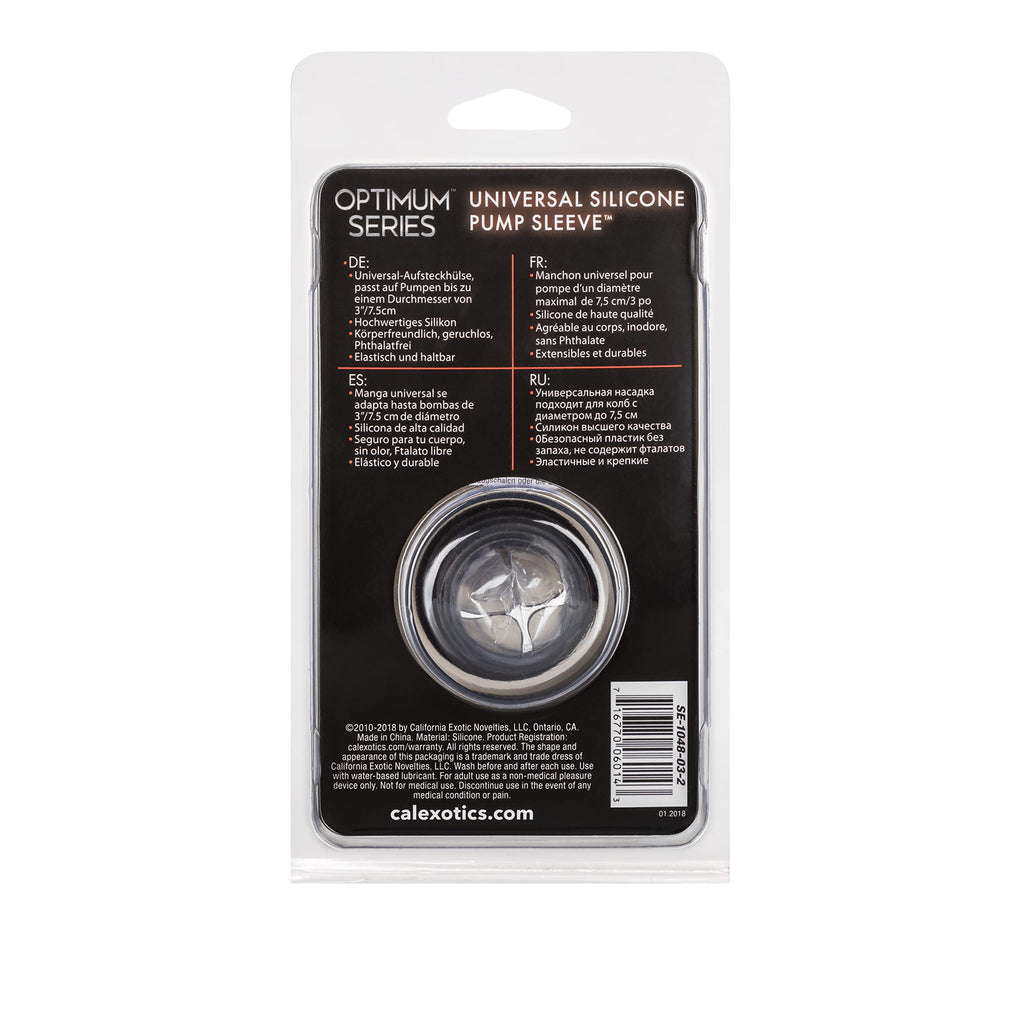 California Exotic Novelties Universal Silicone Pump Sleeve (Smoke) for Pump Cylinders Up to 3" Diameter