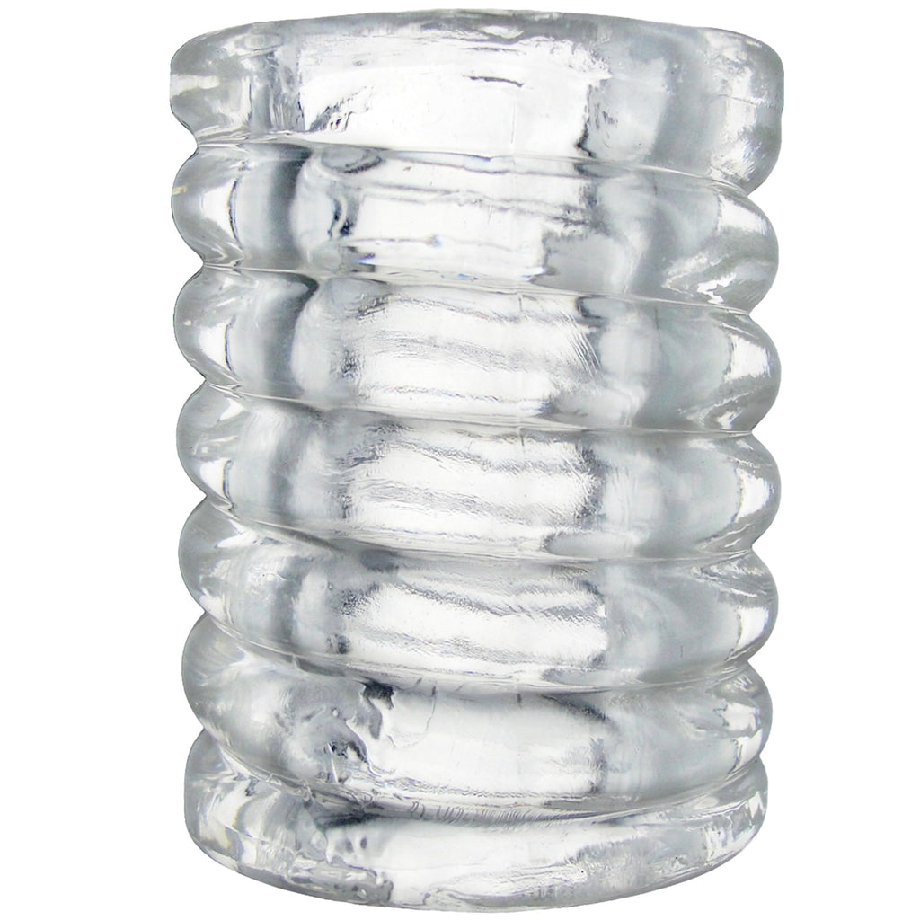 Clear Spiral Ball Stretcher by Trinity Vibes – Soft TPE Scrotum Stretcher