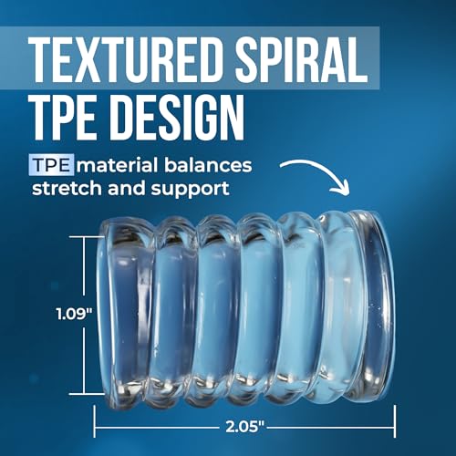Clear Spiral Ball Stretcher by Trinity Vibes – Soft TPE Scrotum Stretcher